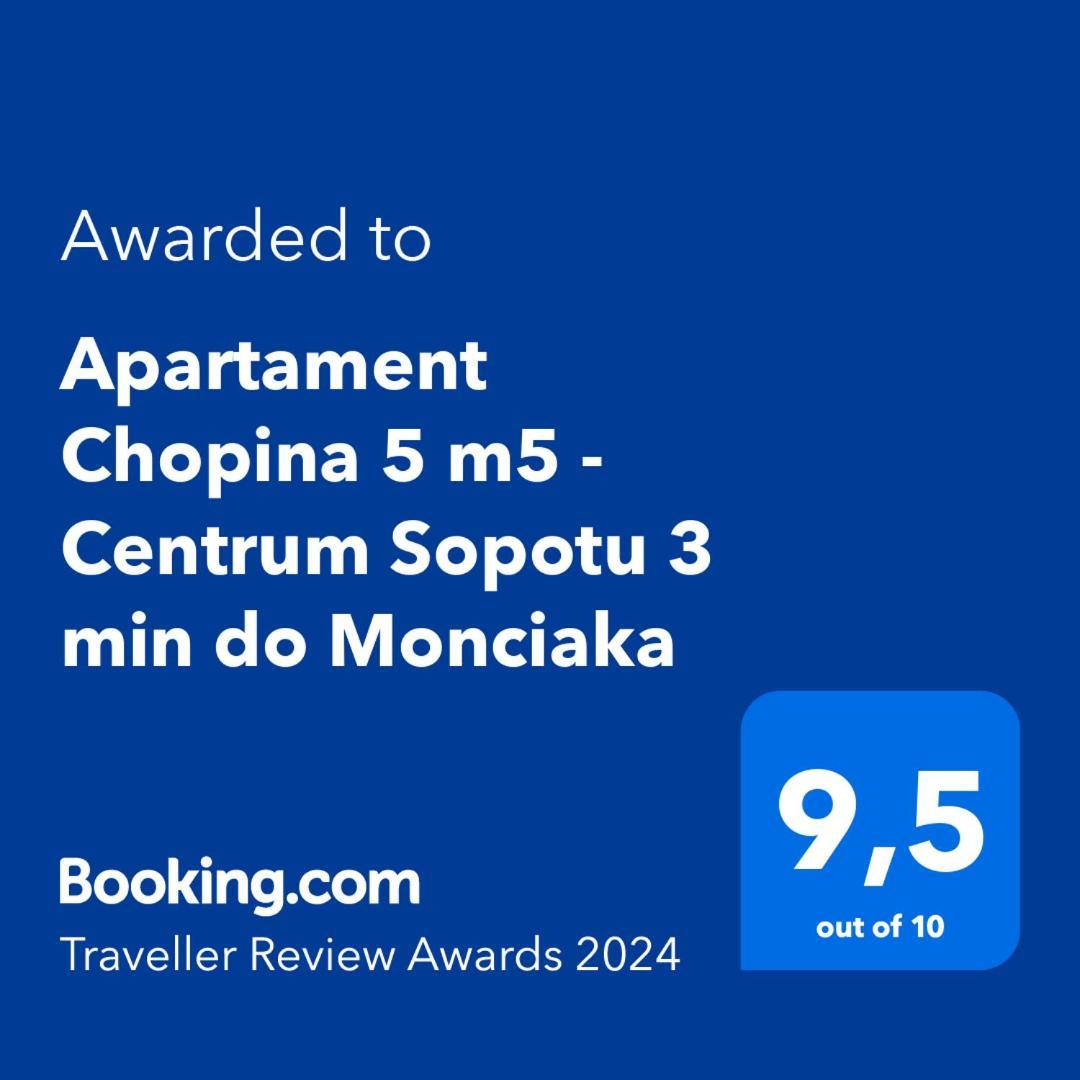 Apartament Chopina 5 M5 - Centrum Sopotu 3 Min Do Monciaka Εξωτερικό φωτογραφία